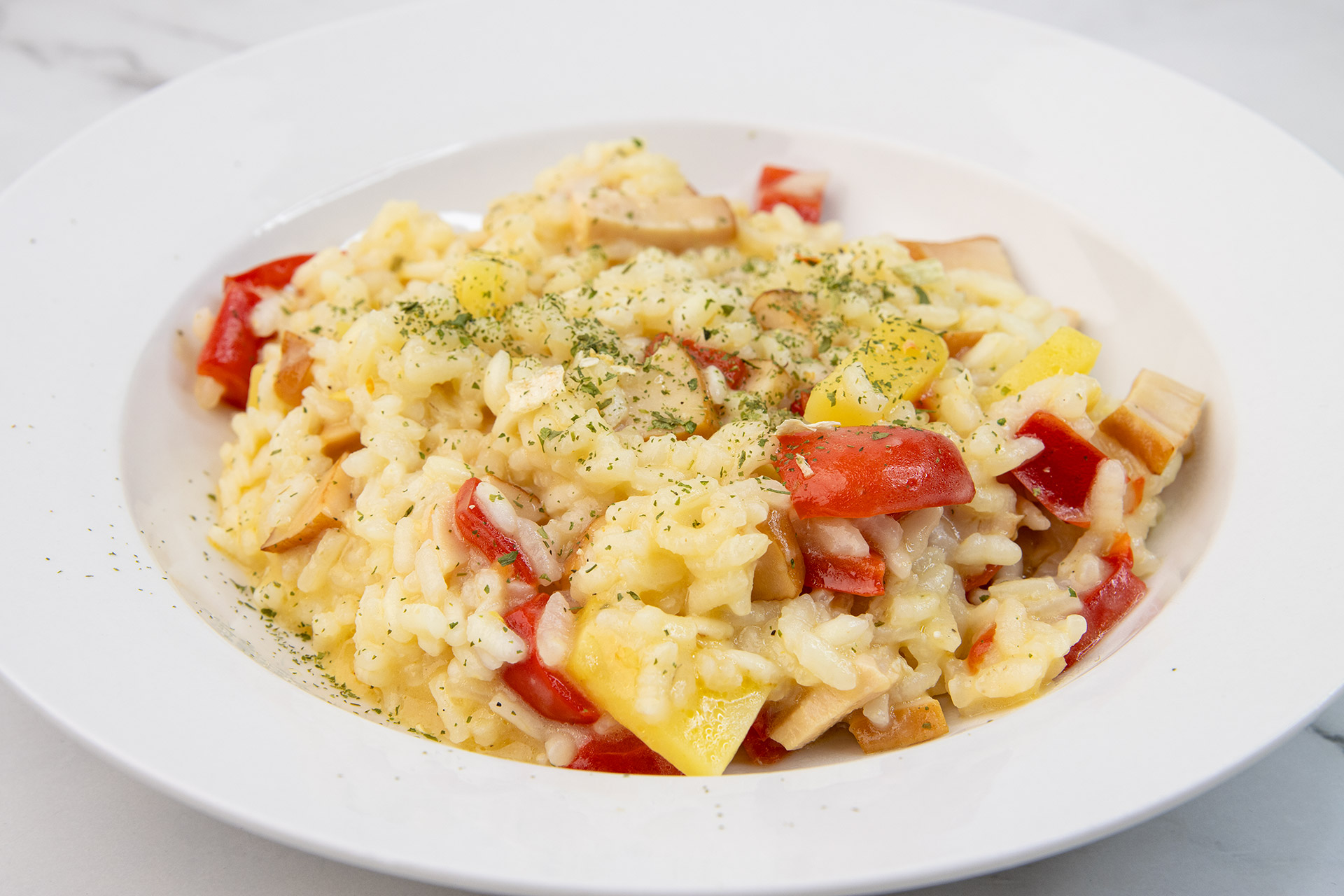 Risotto with Smoked Chicken and Potatoes