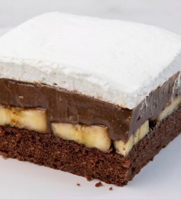 Banana Chocolate Cream Cake Squares